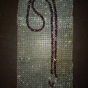 Elegant Garnet Beaded Necklace